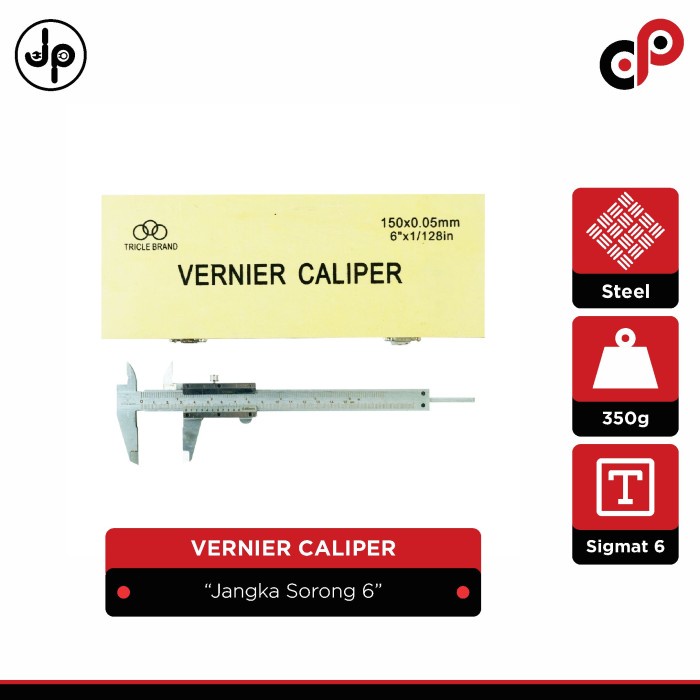 

Sigmat 6" (Tricle Brand) Vernier Caliper Jangka Sorong 6