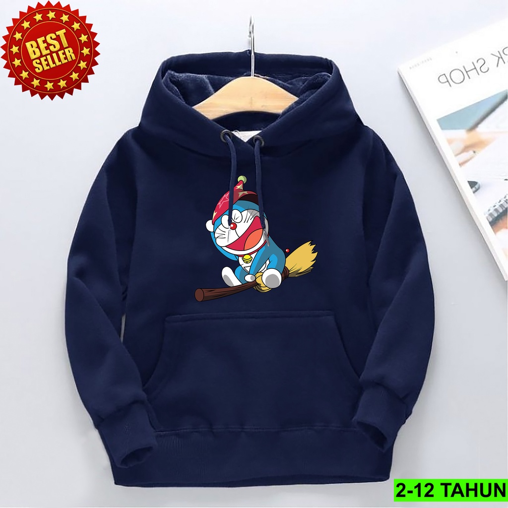 Hoodie Anak Laki Laki Perempuan / Hodie DORAEMON Anak Usia 2 3 4 5 6 7 8 9 10 11 12 Tahun / Jaket DORAEMO Anak Cewek Cowok / Switer Distro Bisa Cod / Suiter Anak Terbaru / Sweeter Anak