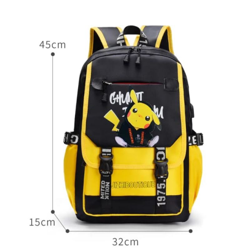 Qisswa Backpack Korea Ransel Sekolah Picaku Backpack Multifungsi