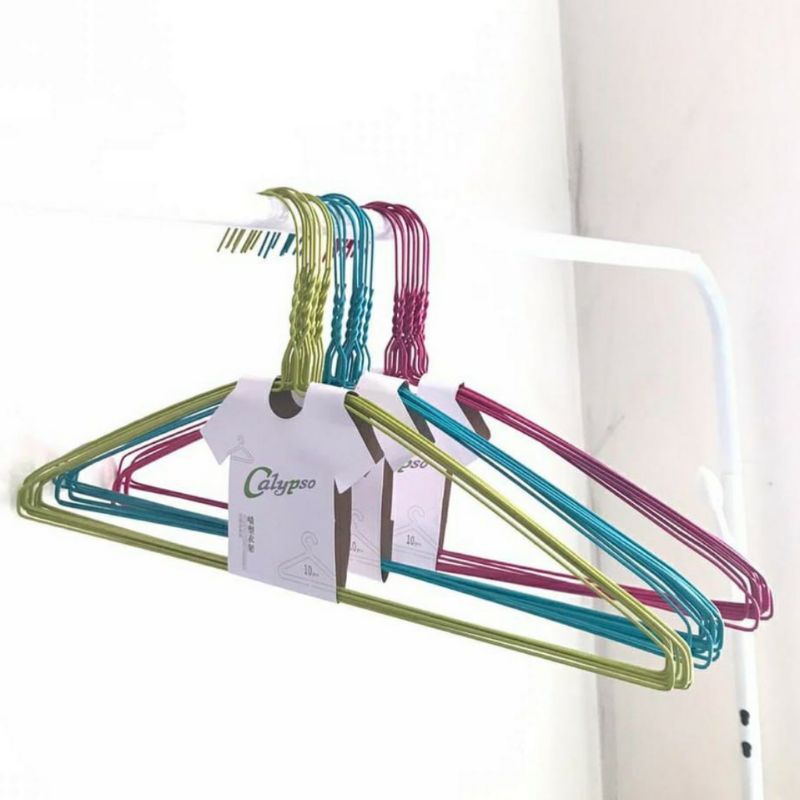 Hanger kawat warna calypso isi 10 gantungan baju besi