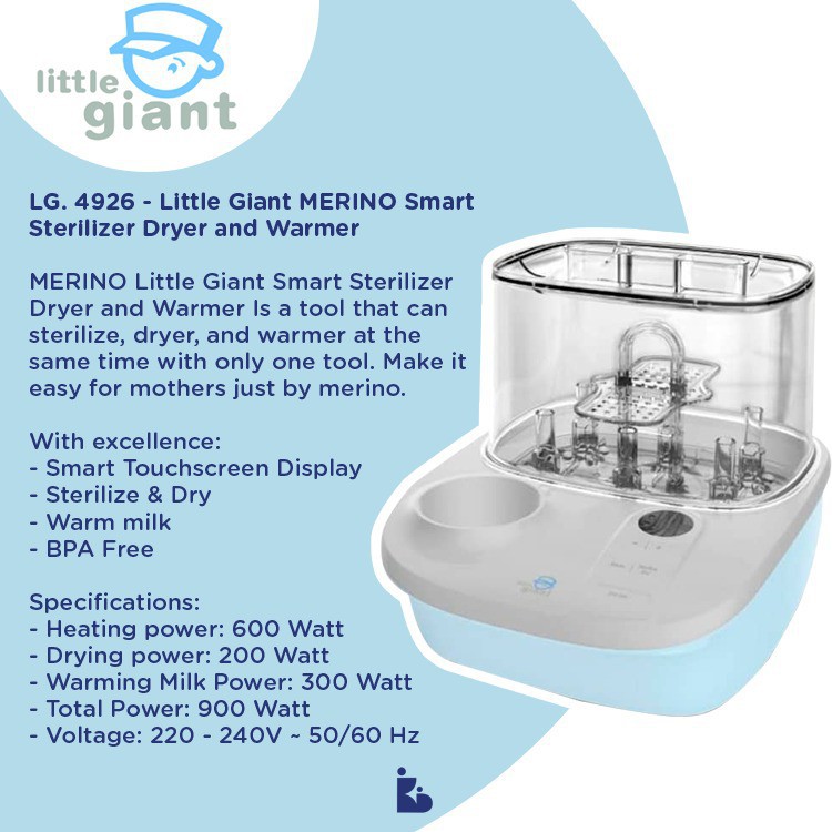 Little Giant LG 4926 Merino Smart Sterilizer Dryer &amp; Warmer