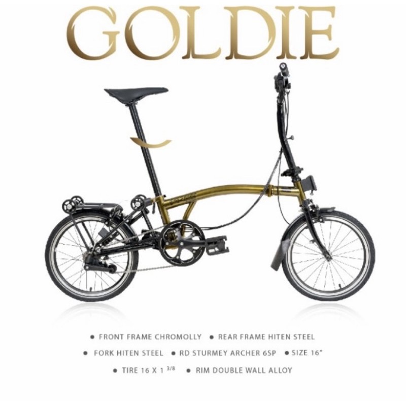 ELEMENT PIKES GEN 2 Goldie Like Brompton  - Limited Edition