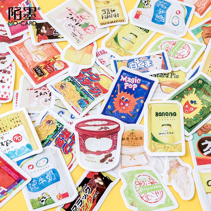 46pcs box  Stiker  Makanan  Bahan Kertas Untuk Dekorasi Y043 