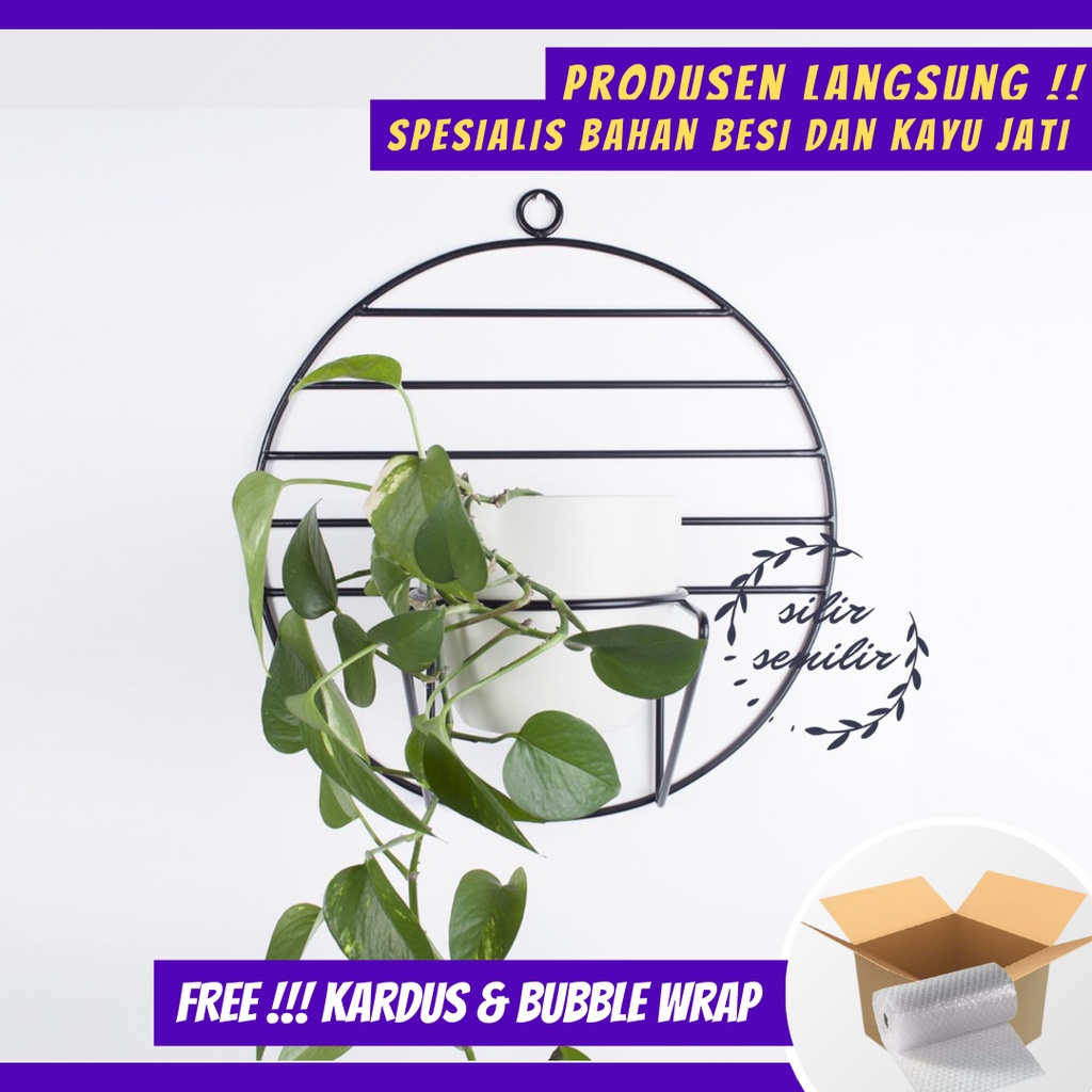 SMF020 rak standing pot hiasan bunga besi plastik dekorasi dinding ruang kamar tamu tidur rumah