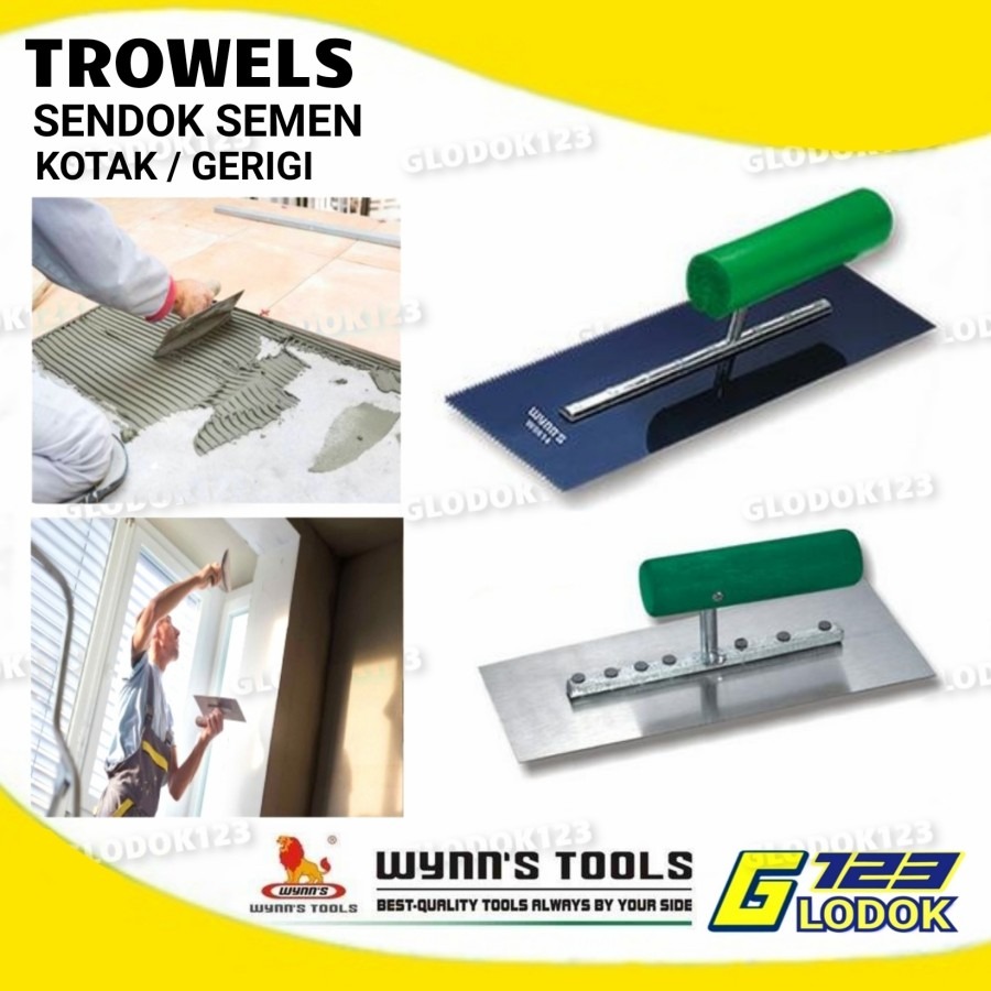 Sendok Semen Kotak Gerigi Plaster Trowel Stainless Steel