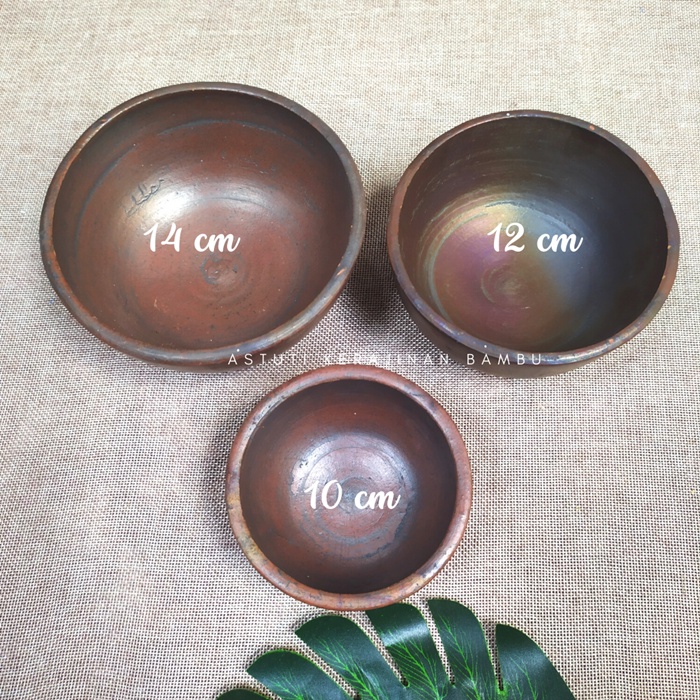 Mangkok Gerabah Tanah Liat diameter 14 cm Mangkok Tanah Liat Gerabah Jogja Mangkok Tanah LIat Unik M