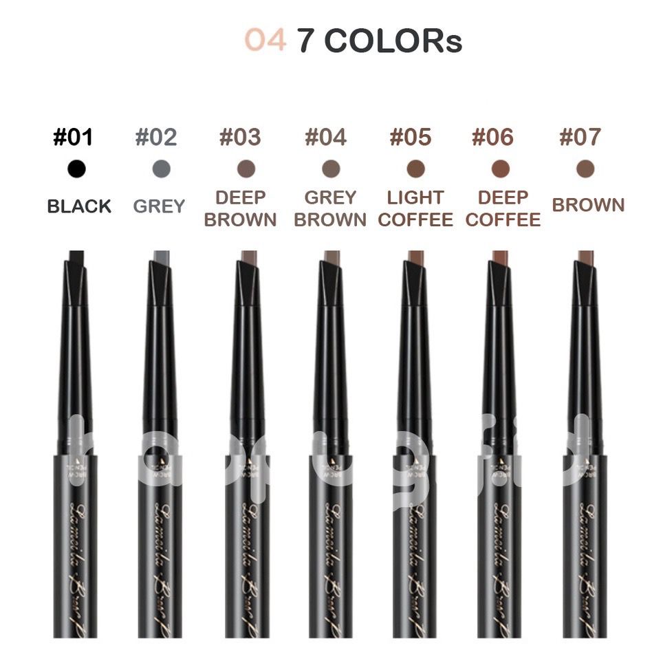 LAMEILA pensil alis 7 warna double head eyebrows 2in1