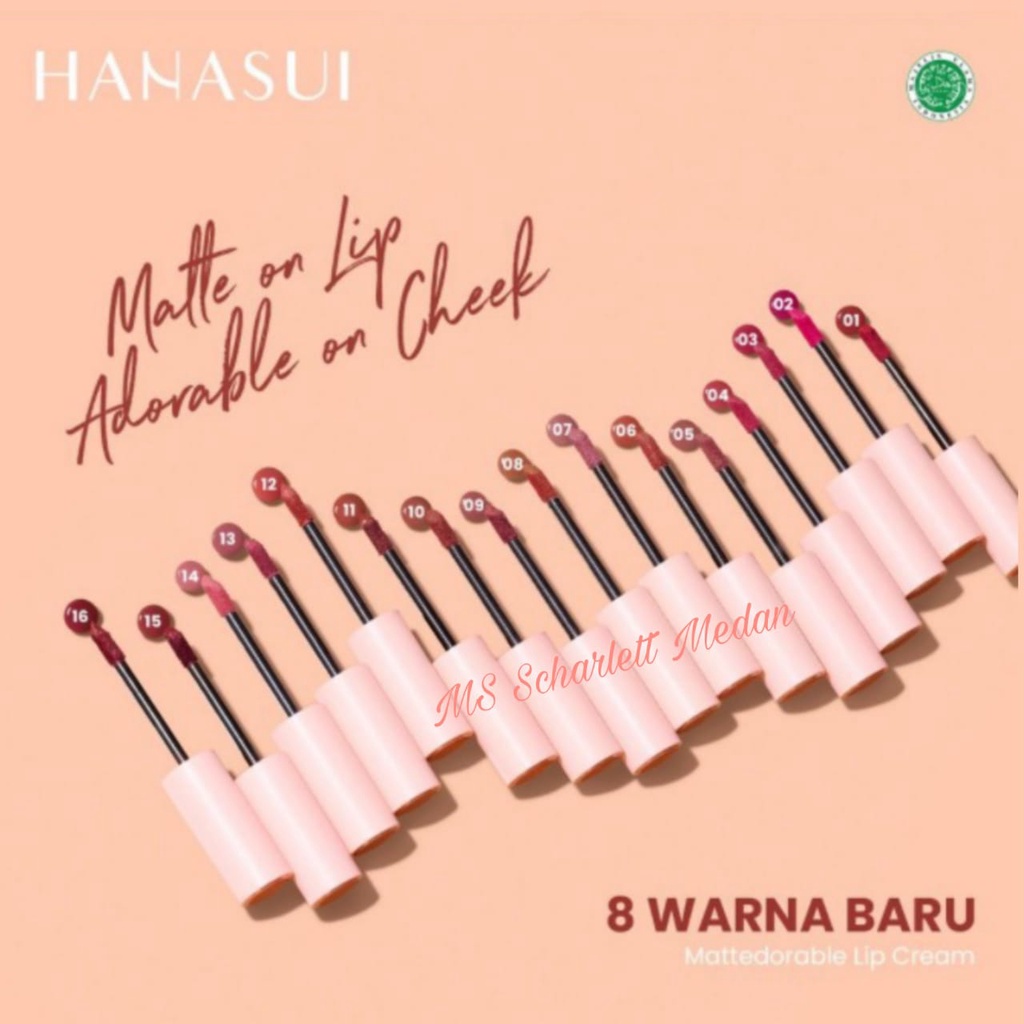[ESTI KOSMETIK] [ 1KG = 65PCS] LIPSTIK HANASUI MATTE / HANASUI MATTEDORABLE LIPCREAM BPOM ORIGINAL