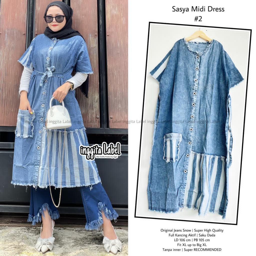 sasya midi dress #2 jeans by inggita label