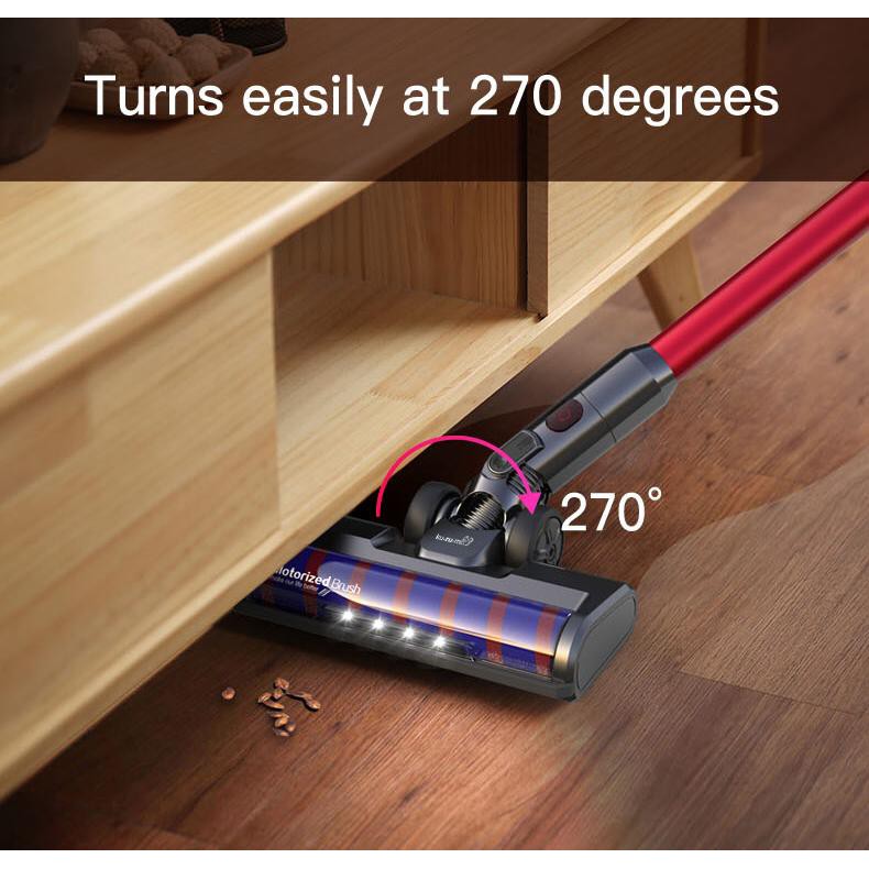 KURUMI KV-06 Cordless Stick Vacuum Cleaner with Bed &amp; Mop Brush