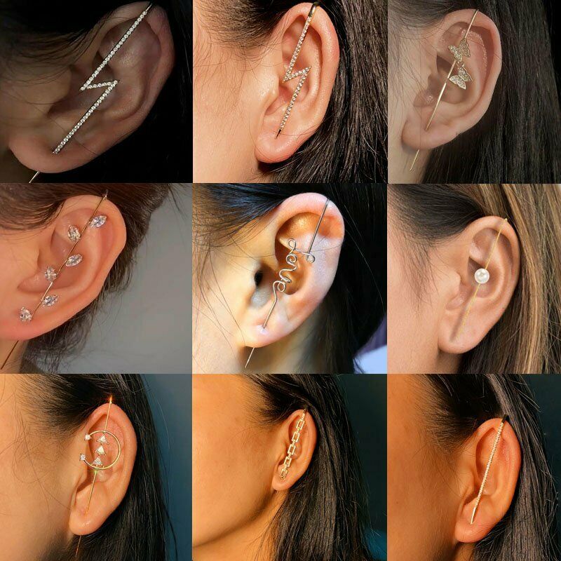 Anting Kait Gantung Wanita Hias Cubic Zirconia Gaya Bohemian Untuk Pernikahanhadiah