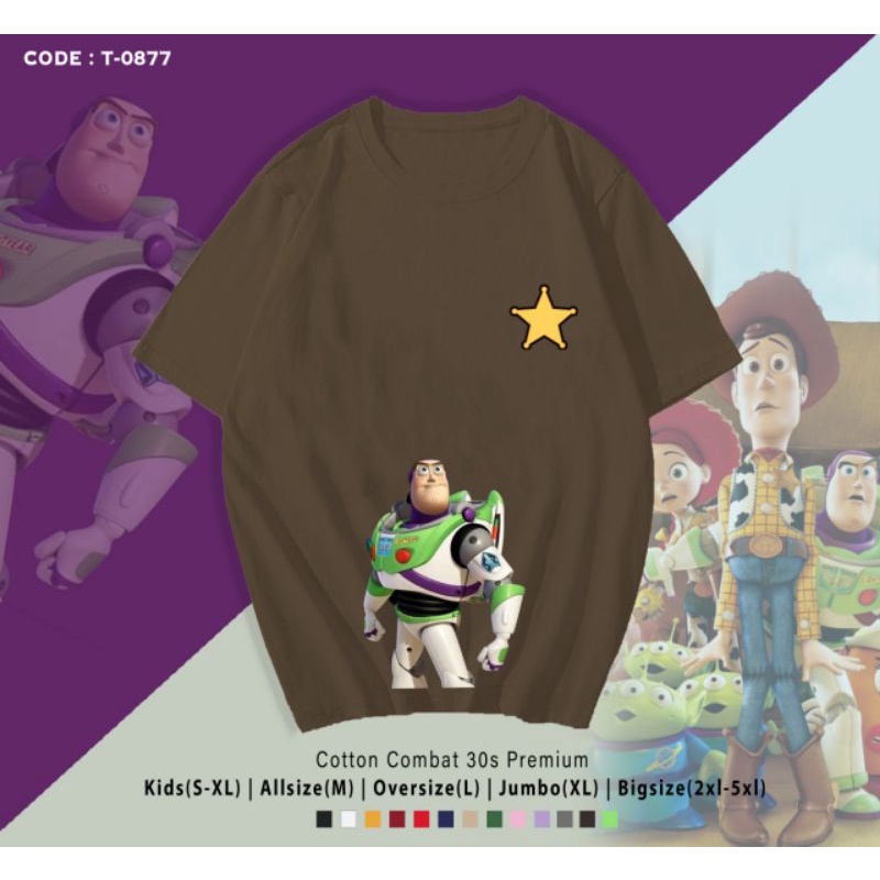 KAOS BUZZ TOYS STORY COTTON 30S PREMIUM