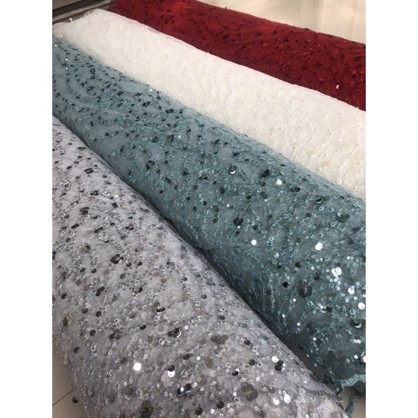 kain tulle payet sequin premium/ grad A