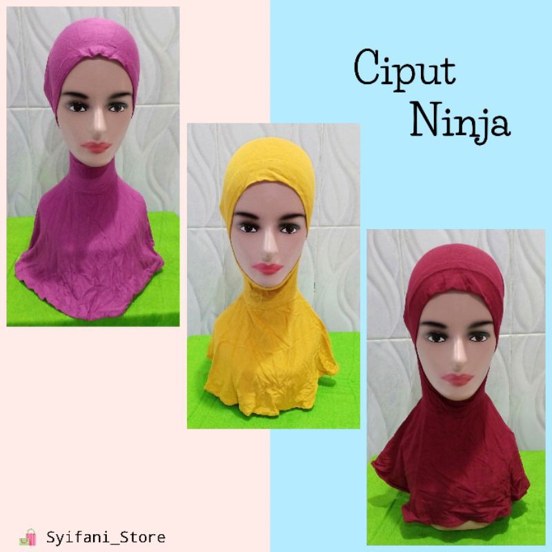 Ciput Ninja Non Pet / Inner Ninja Perekat & Tali
