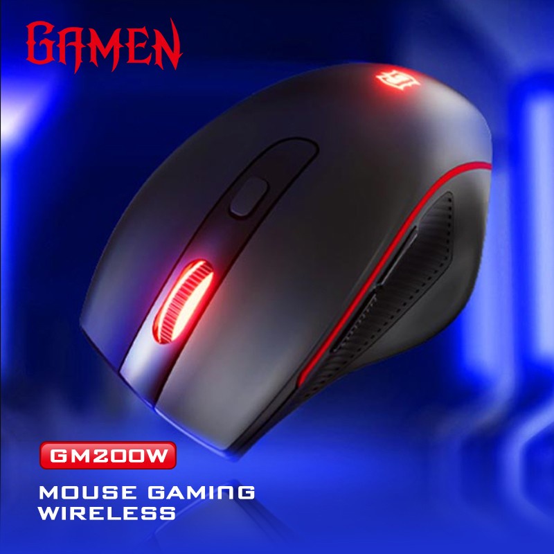 MOUSE GAMING TANPA KABEL GAMEN GM200W WIRELESS GAMING MOUSE 2400DPI ORIGINAL