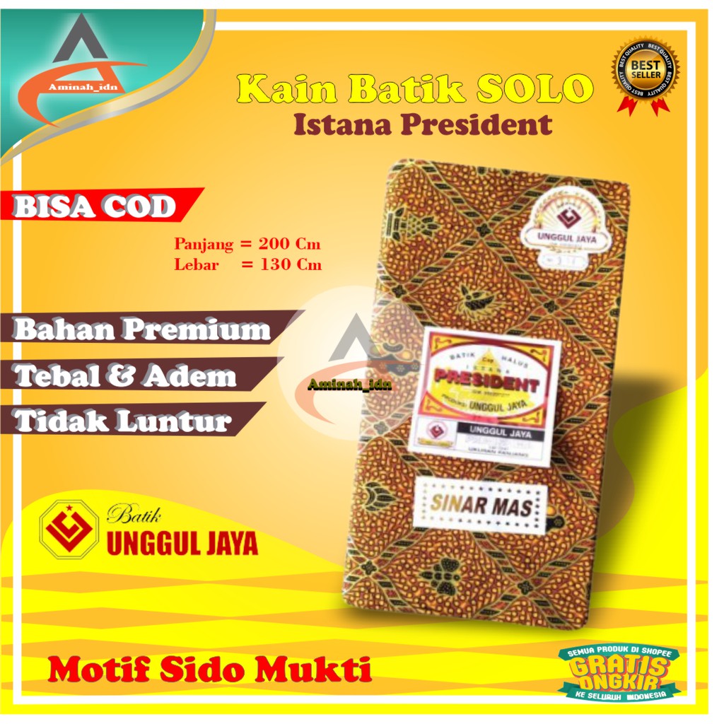 BISA PILIH MOTIF Kain Batik Jarik Panjang Pendek Prodo H. Santoso Istana Presiden Premium Sidomukti