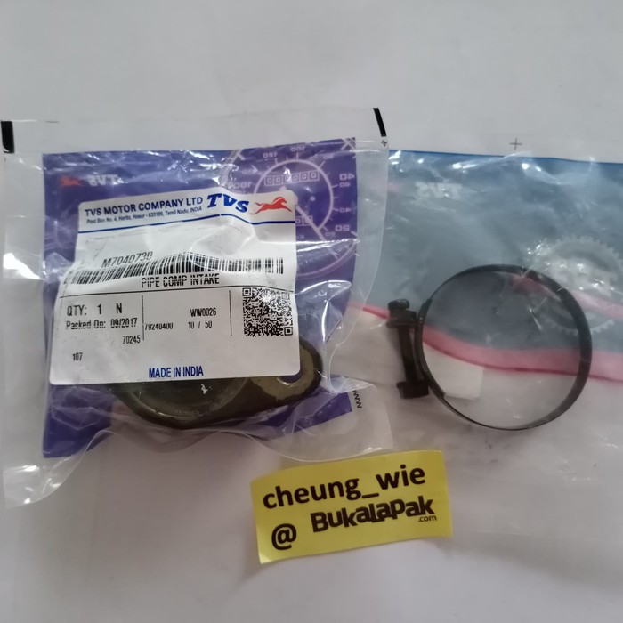 M7040730 & M1040140 Intake Manipol Karburator + Clam TVS apache RTR 160 /180 ori TVS india