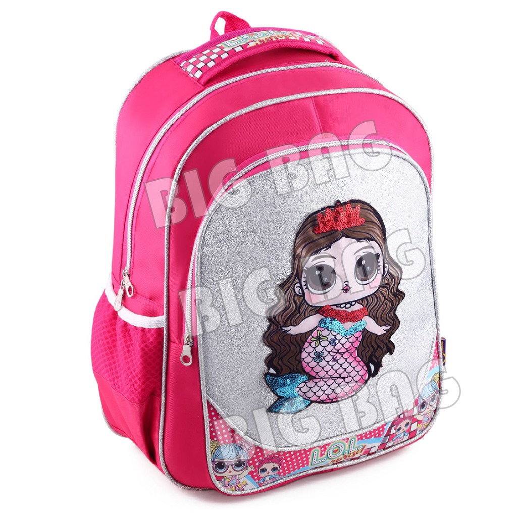 Tas Ransel Anak Perempuan Karakter - Tas Ransel Glitter LED MUSIC + BOTOL