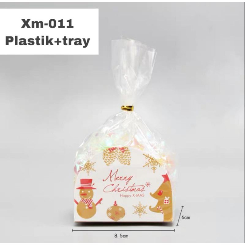 plastik cookies lucu natal/ plastik cookies unik natal+tray