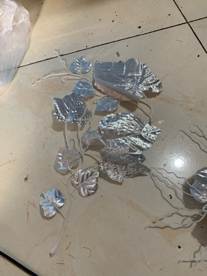 Wanflower Daun Anggur * Silver (perlusin)