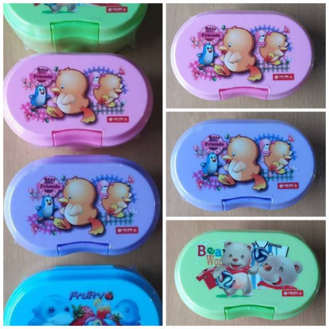 Lion Star Kotak Makan Anak Karakter 2 Sekat - Tempat Bekal Makanan