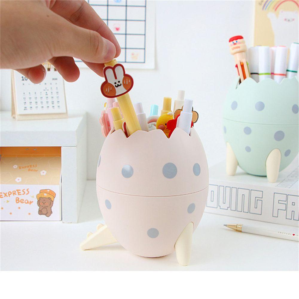 Wonder Dinosaur Egg Pen Holder Hadiah Anak Kotak Penyimpanan Plastik Stationery Meja Organizer