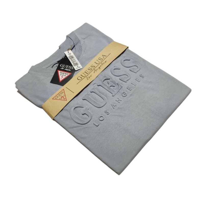 Tshirt kaos guess emboss timbul original catton lck terbaru