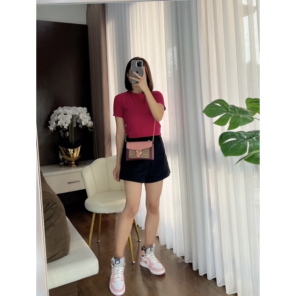 BAJU CROP TOP ATASAN KAOS COMBED BAJU CROP TOP PREMIUM TEBAL TIDAK NERAWANG