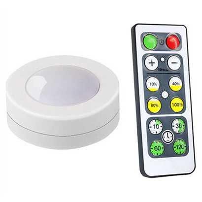 Lampu LED Lemari Downlight Night Lamp Dimmable Touch Sensor + Remote - YJ-904 - Warm White