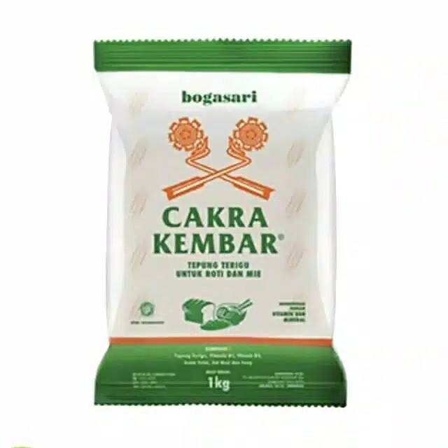 

Tepung Cakra Kembar 1kg/ Tepung Protein Tinggi 1kg