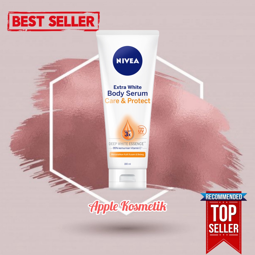 NIVEA Extra White Body Serum 180ml CARE &amp; PROTECT - apple_kosmetik