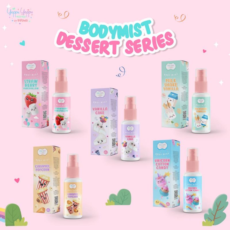 siap kirim Bodymist yeppu yeppu bodymist yeppu bodymist chingu bodymist yeppuyeppu vanila cake caramel popcorn BPOM