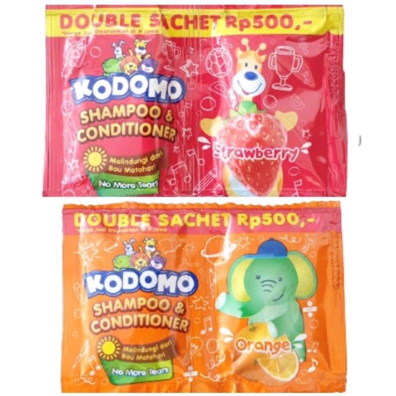 Jual Kodomo Shampoo & Conditioner anak Double Sachet Rp 500 tidak pedih
