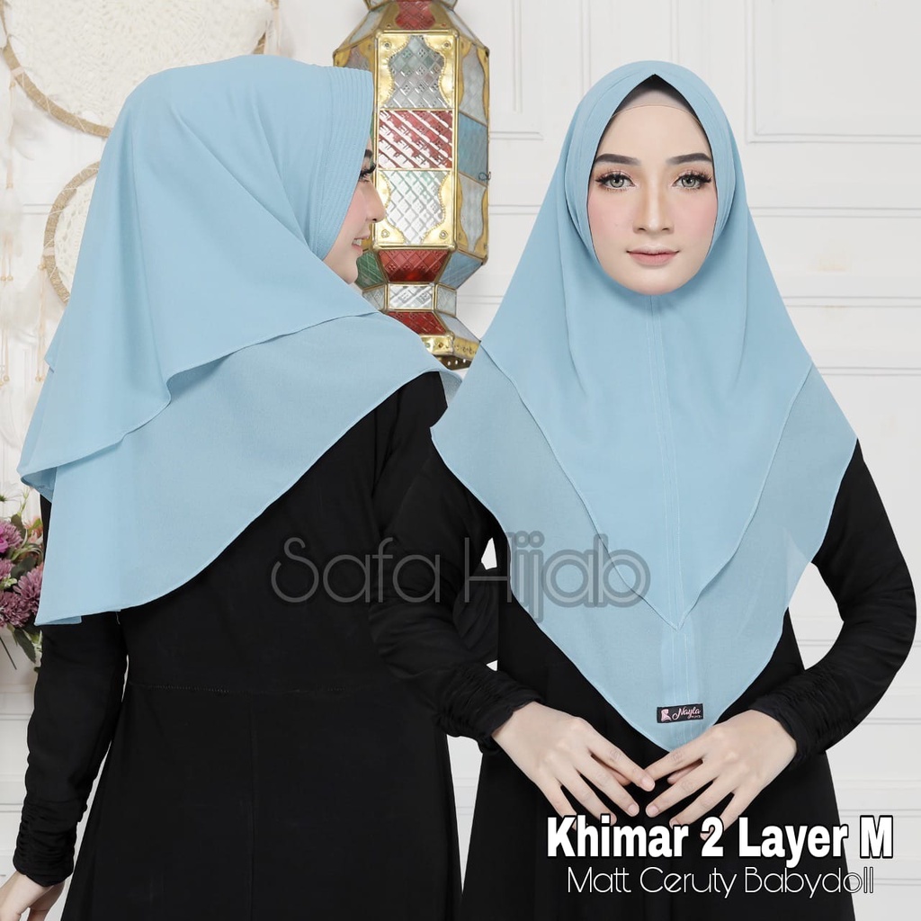 Khimar Ceruty Babydoll Jilbab khimar 2 Layer M Ceruty Babydoll Khimar Grosir Termurah Safa Hijab