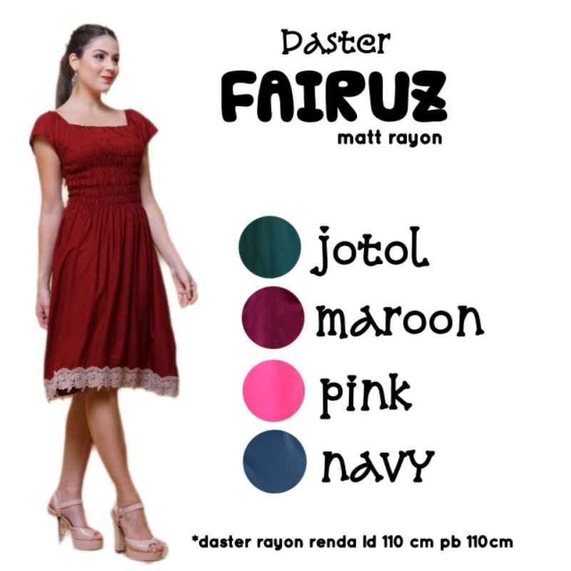 [Fashion Wanita] Daster NAHLA / FAIRUZ renda | polos | busui