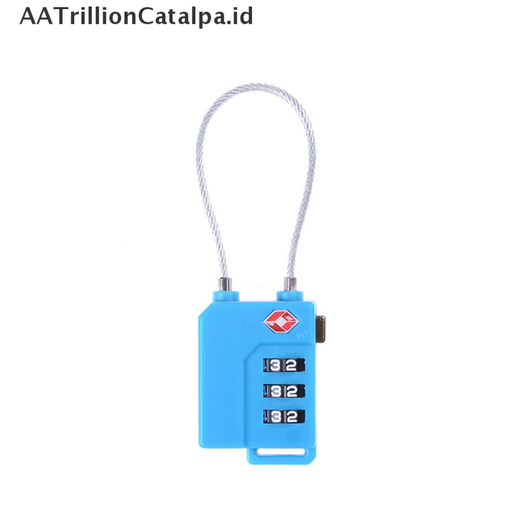 (AATrillionCatalpa) Tsa Gembok Koper Travel Dengan Kunci Kombinasi 3 Digit