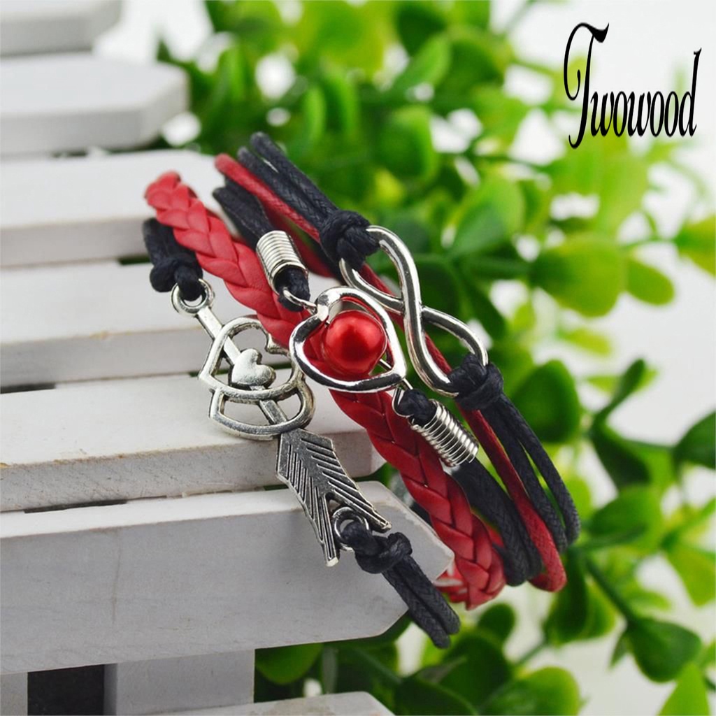 Gelang Multilayer Gaya Vintage Motif Panah Cupid Untuk Club