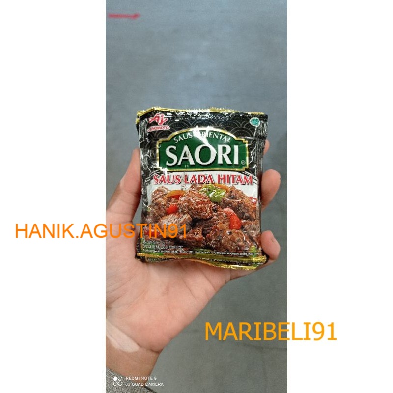 

SAORI Saus Lada hitam Sachet 26 ml isi 4 sachet maribeli91