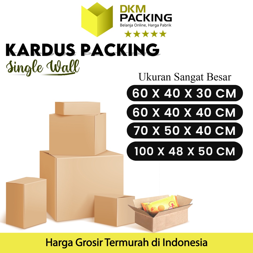 

KARDUS PACKING KARTON XTRA LARGE BOX KOTAK DUS BESAR RUSFET PACKAGING POLOS TEBAL
