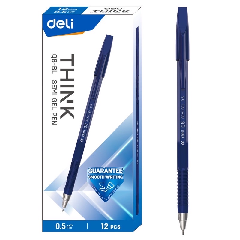 

Deli Semi Gel Pen Pulpen Pena semi gel bolpoint Ballpoint tinta gel Ball point 0.5mm - Q8