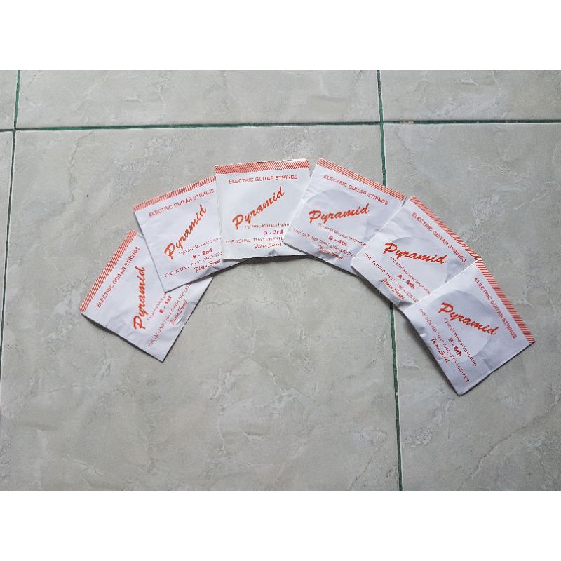 Senar Gitar Elektrik / Listrik Pyramid Original terbuat dari baja hitam Premium 1 Set Murah