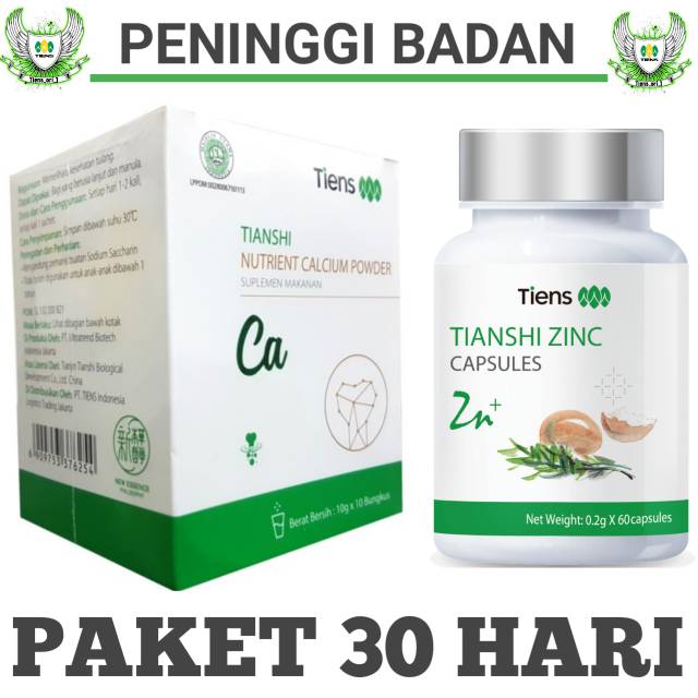 BEST SELLER /Suplemen peninggi badan terbaik /30 sachet NHCP + 120 kapsul Zinc/tiens_ori_1