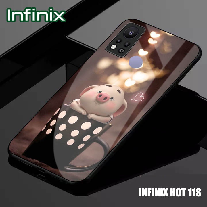 Softcase Glass Kaca [K05] Infinix Hot 11s NFC Terbaru Case Handphone Kesing Pelindung Handphone