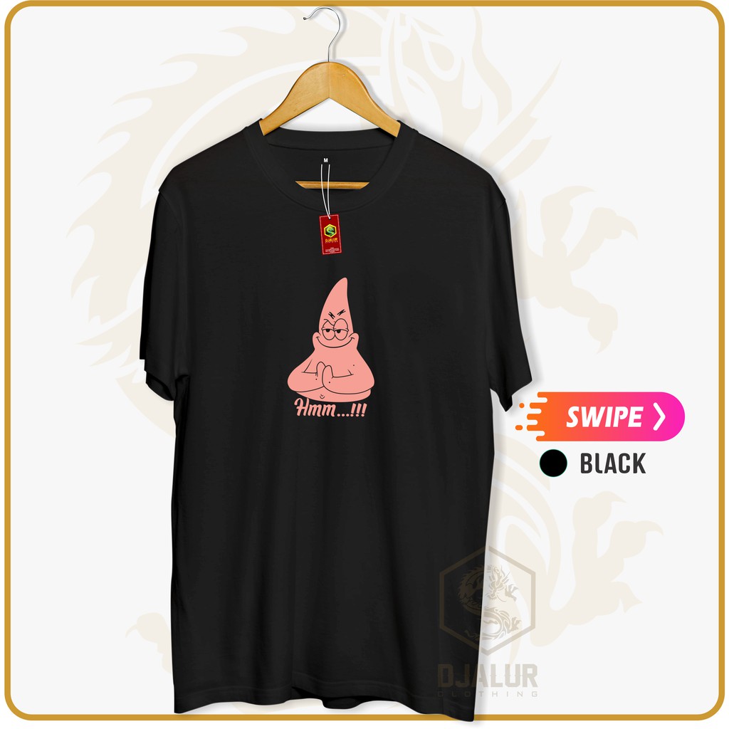 Kaos Patrick Kaos Animasi Spongebob Plastisol Cotton Combed 30s Djalur Clothing