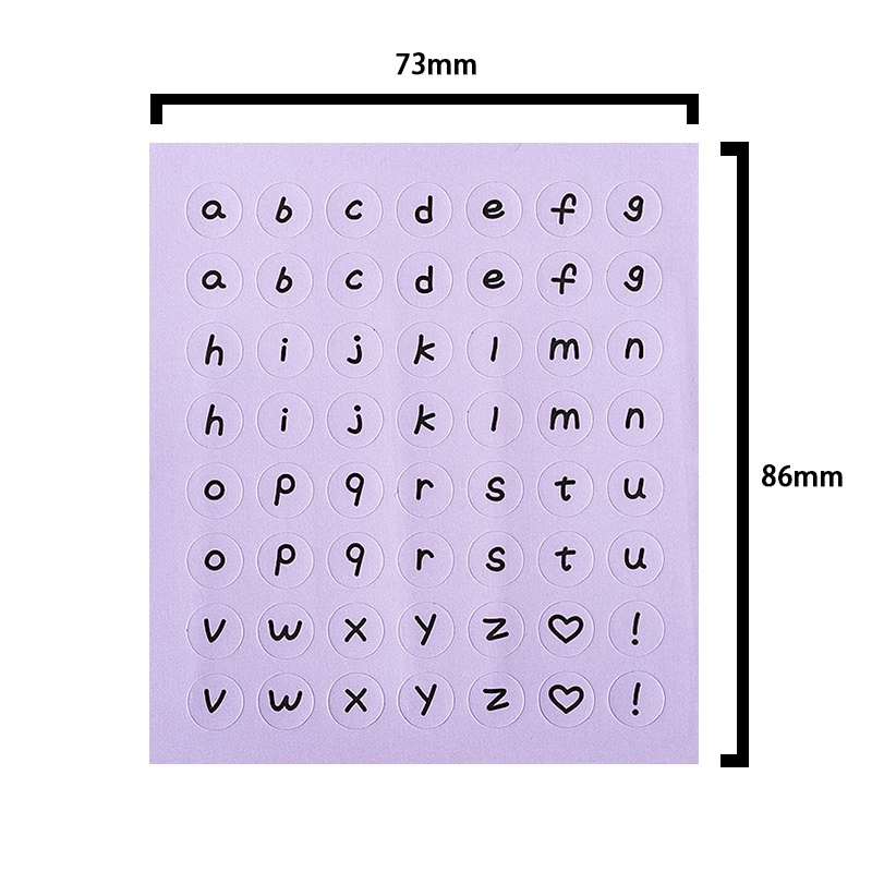 1 Pc,Huruf Kecil Bahasa Inggris Dan Angka,Stiker Label,Stiker Diary,Scrapbook Dekorasi