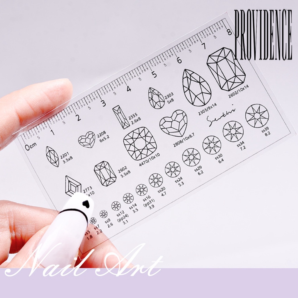 Providence Penggaris Kuku Palsu Bahan PVC Anti Air Untuk Nail Art / Manicure