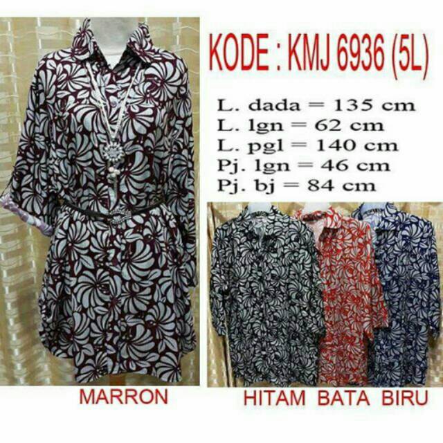 Kemeja bigsize 6936 (5L)