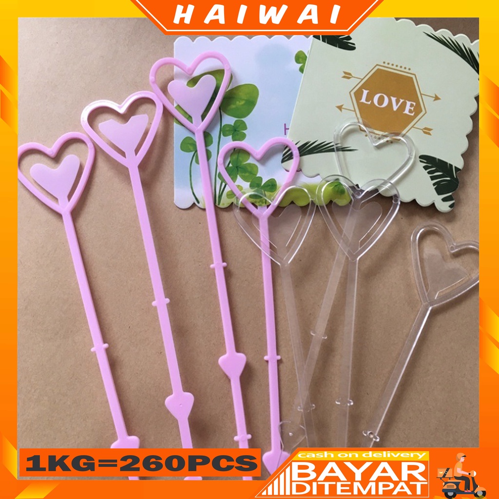 

HaiWai COD STICK KARTU PLASTIK BENTUK PERSEGI / LOVE TRANSPARAN ECER PER TANGKAI / PLASTIC STICK CARD HOLDER KB16
