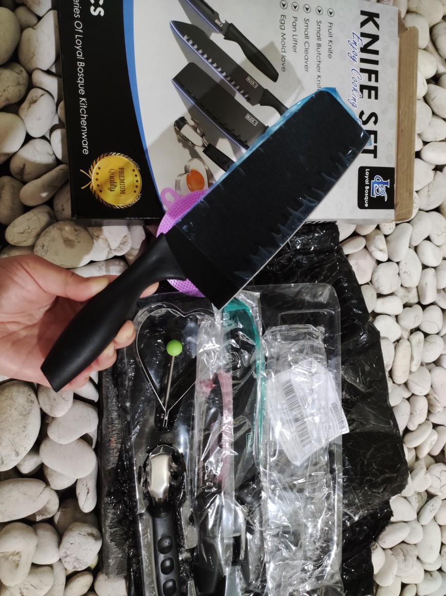 [ Obj ] Pisau Set J12 Buck I Pisau Dapur 5 In 1