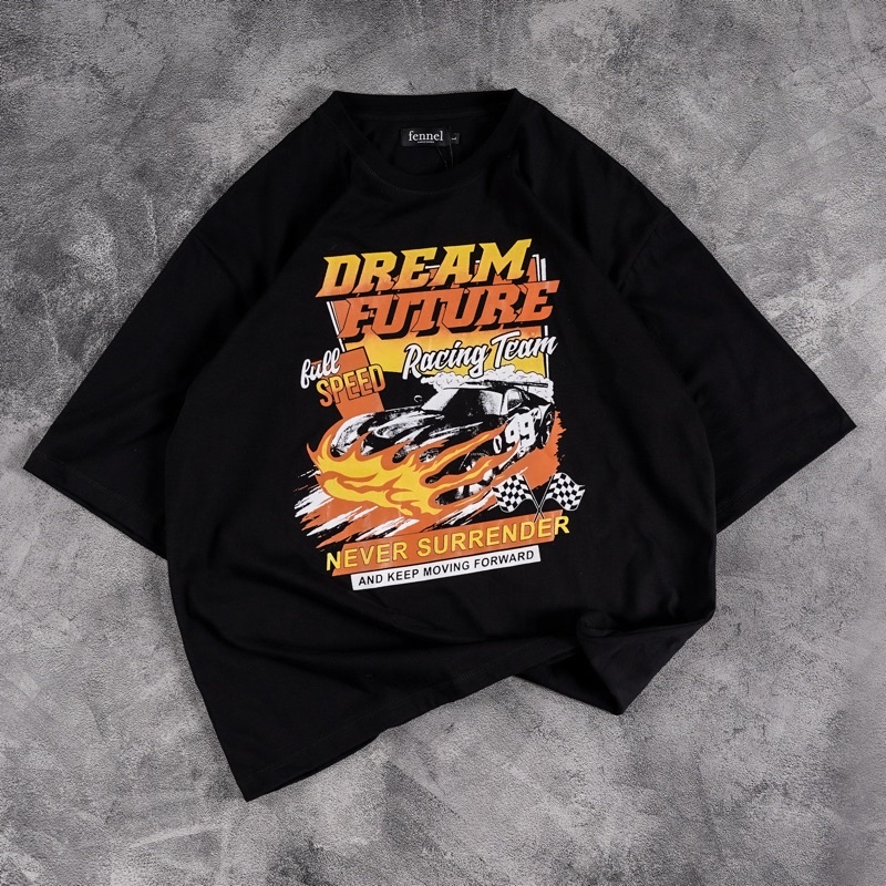 [N00389] Baju Kaos Oversized Distro Motif DREAM FUTURE